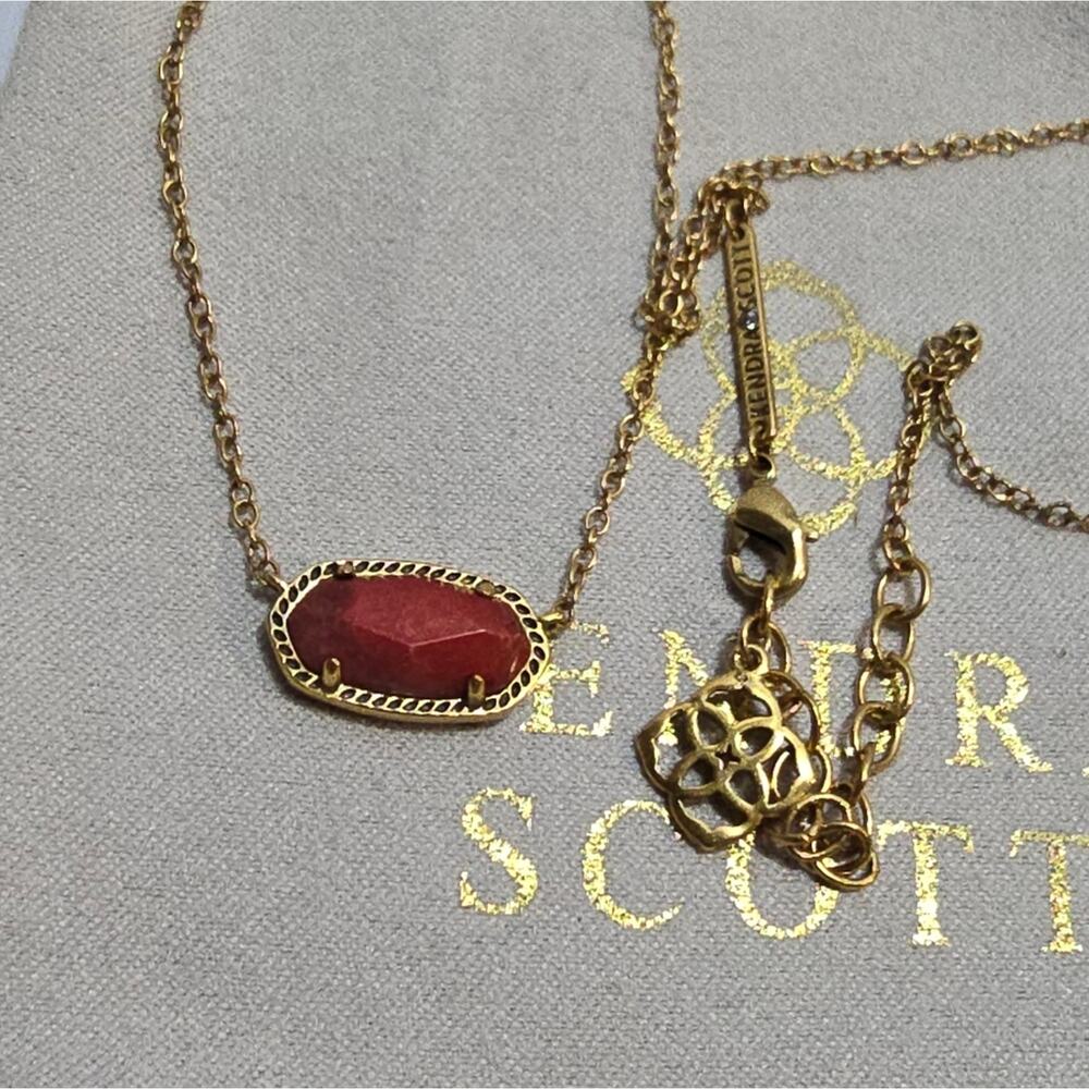 KENDRA SCOTT Red Gold Pl Elisa NECKLACE NEW‎